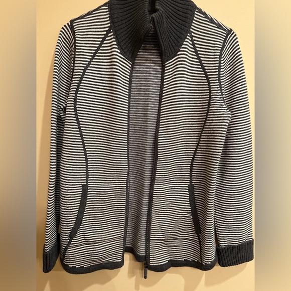 Eddie Bauer double zip gray cardigan S - Picture 9 of 11